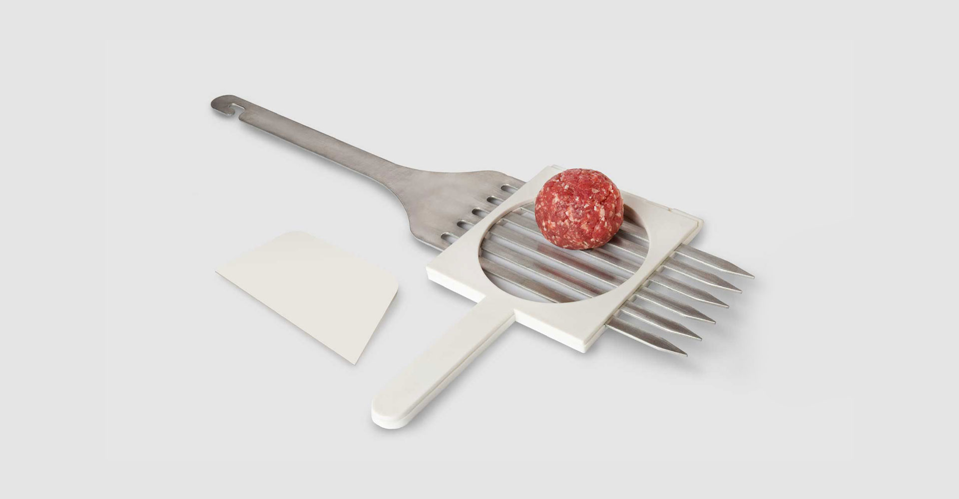 اقلام همراه سیخ چنگالی شیش برگر جهت کباب و همبرگر